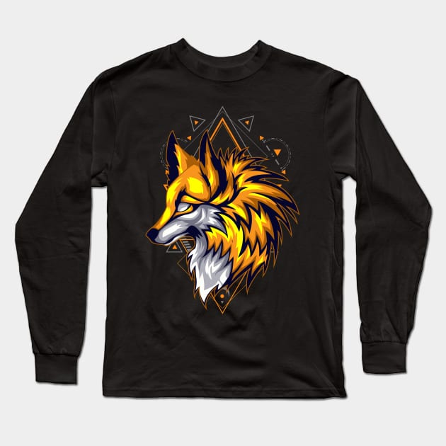 wolf animal wild wildlife Long Sleeve T-Shirt by SHINIGAMII